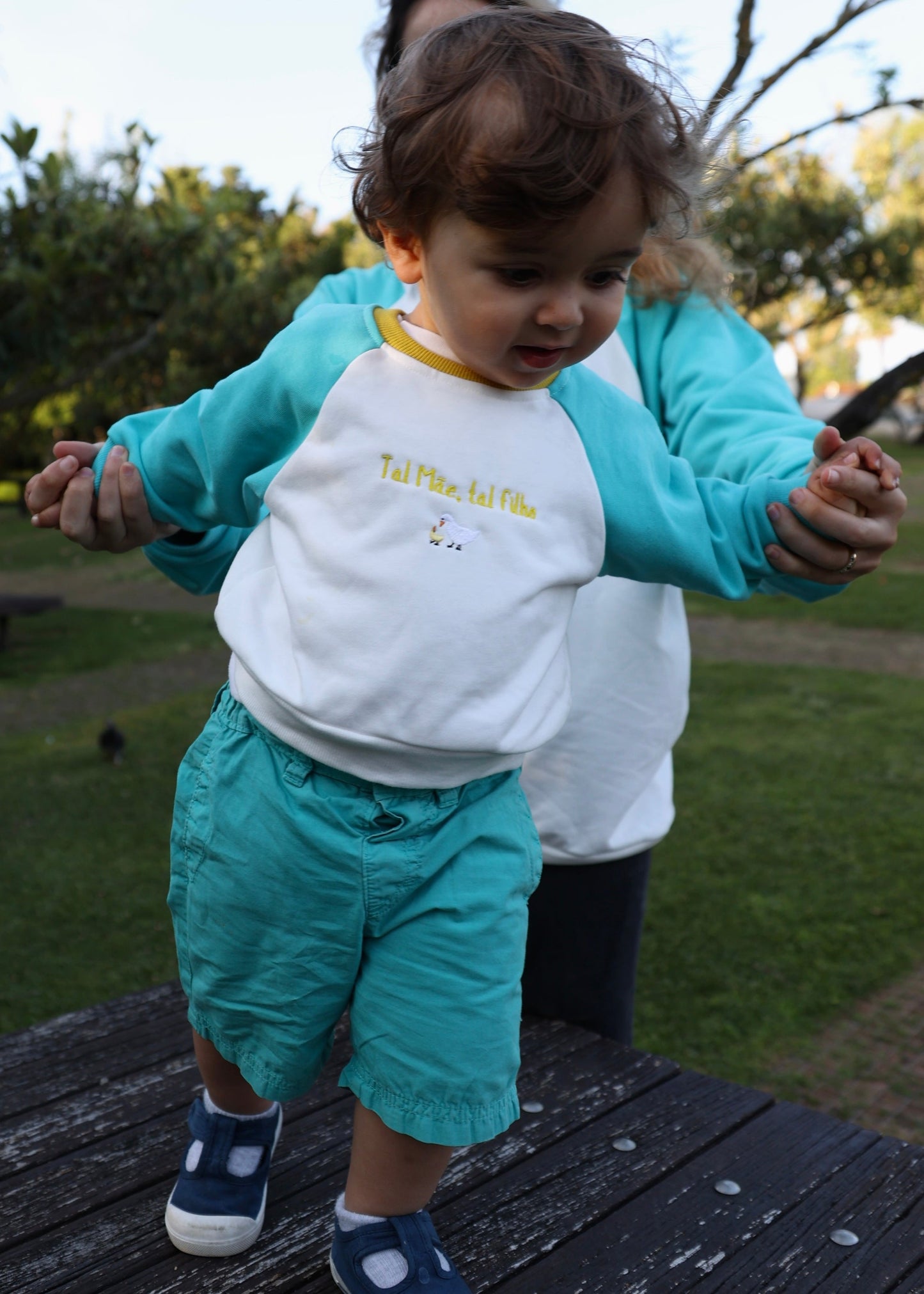 Sweatshirt Azul Adulto - Tal Mãe